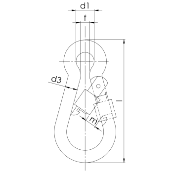 Karabinerhaken mit Schraubverschluss